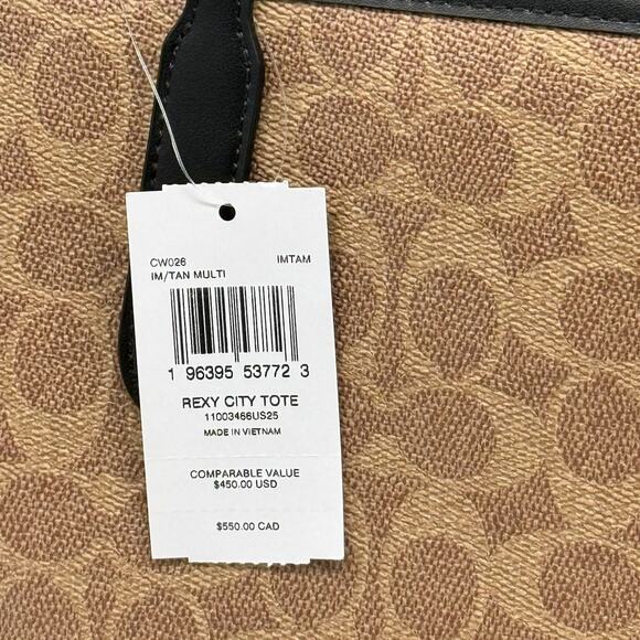RETAIL $450 Coach Cosmic Rexy City Tote in Signature Canvas*HIGHLY COLLECTIBLE - Picture 9 of 15